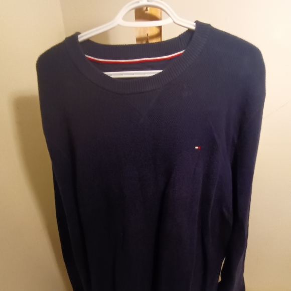 Tommy Hilfiger XXL Men's Crew-Cut long sleeve/ sweater -Navy blue - Picture 3 of 4